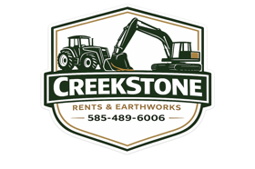 CreekStone Rents & Earthworks badge logo