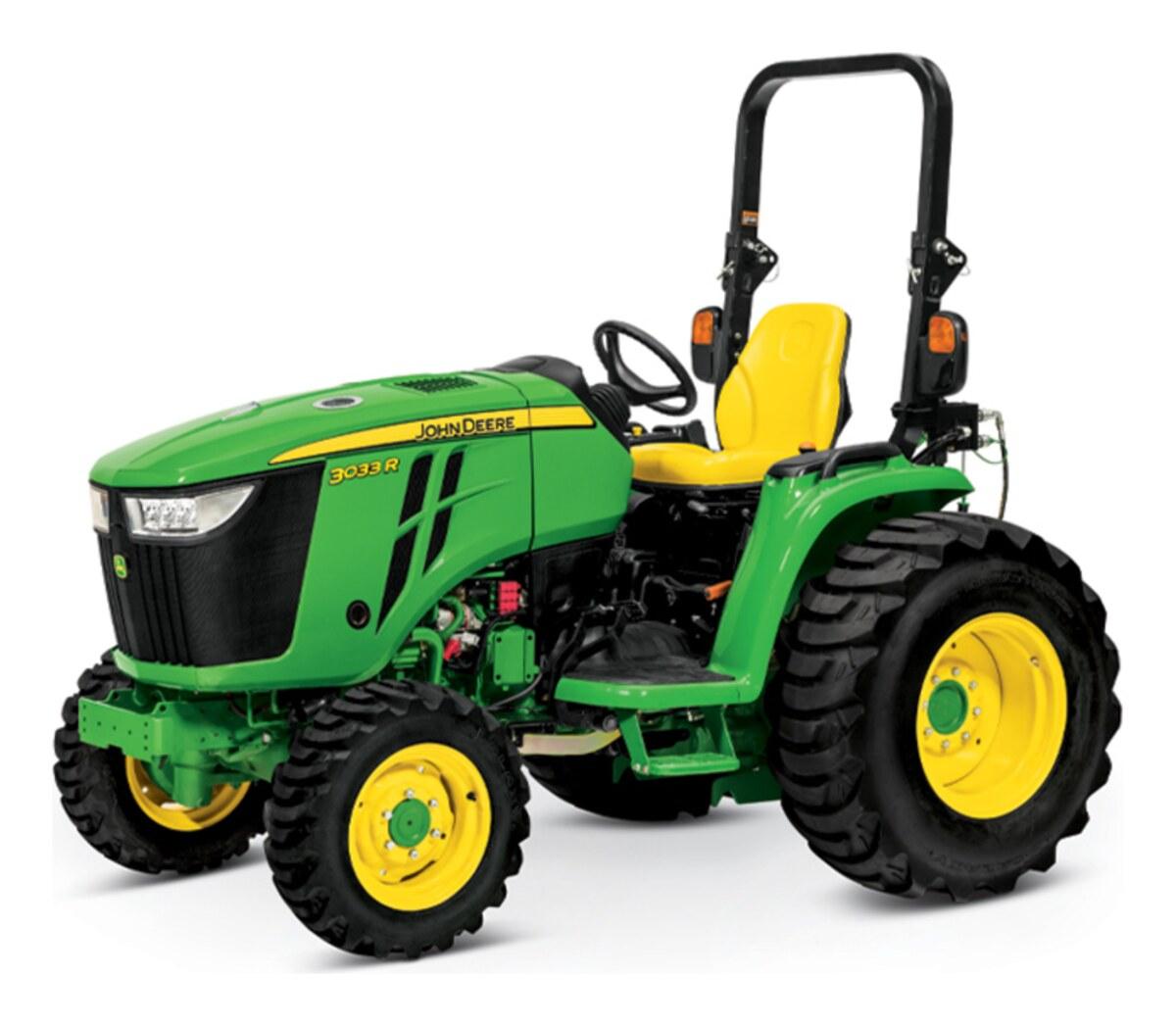 John Deere 3033R compact tractor available for rent in Rochester, NY